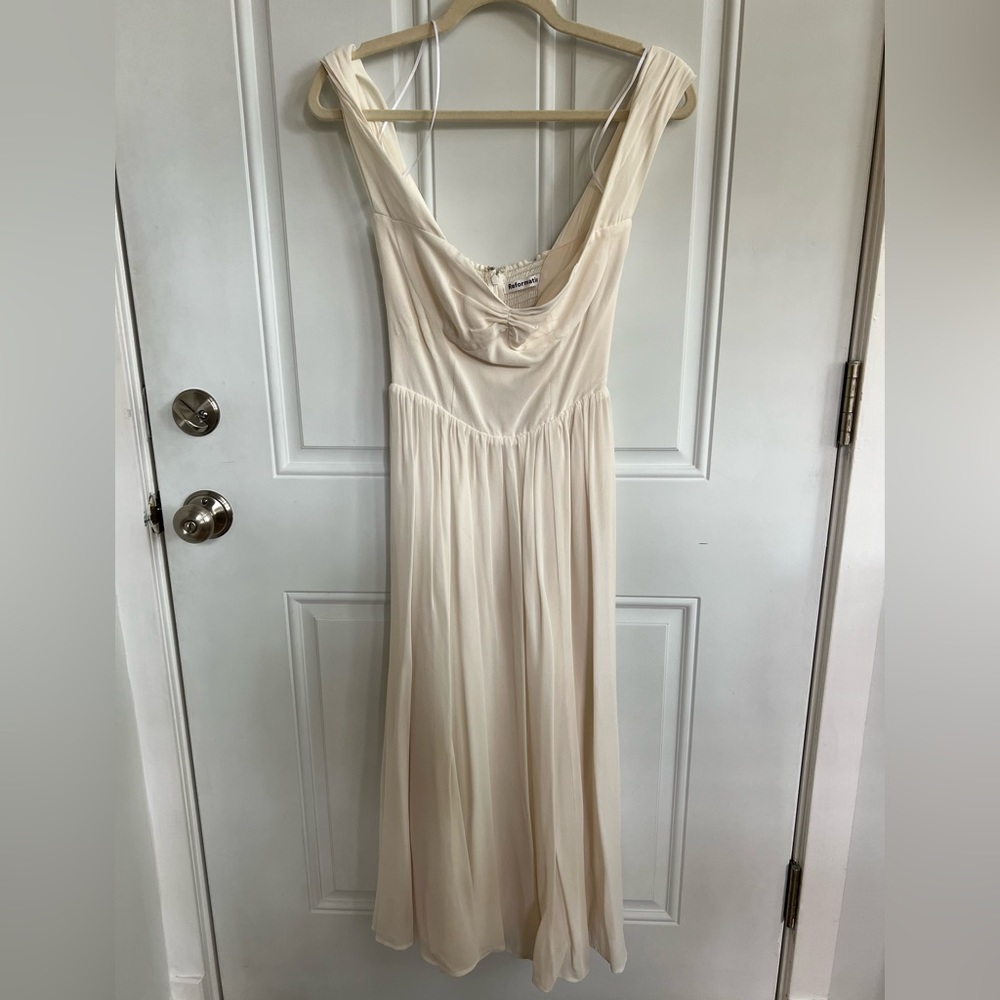 Reformation Violet Dress Ivory